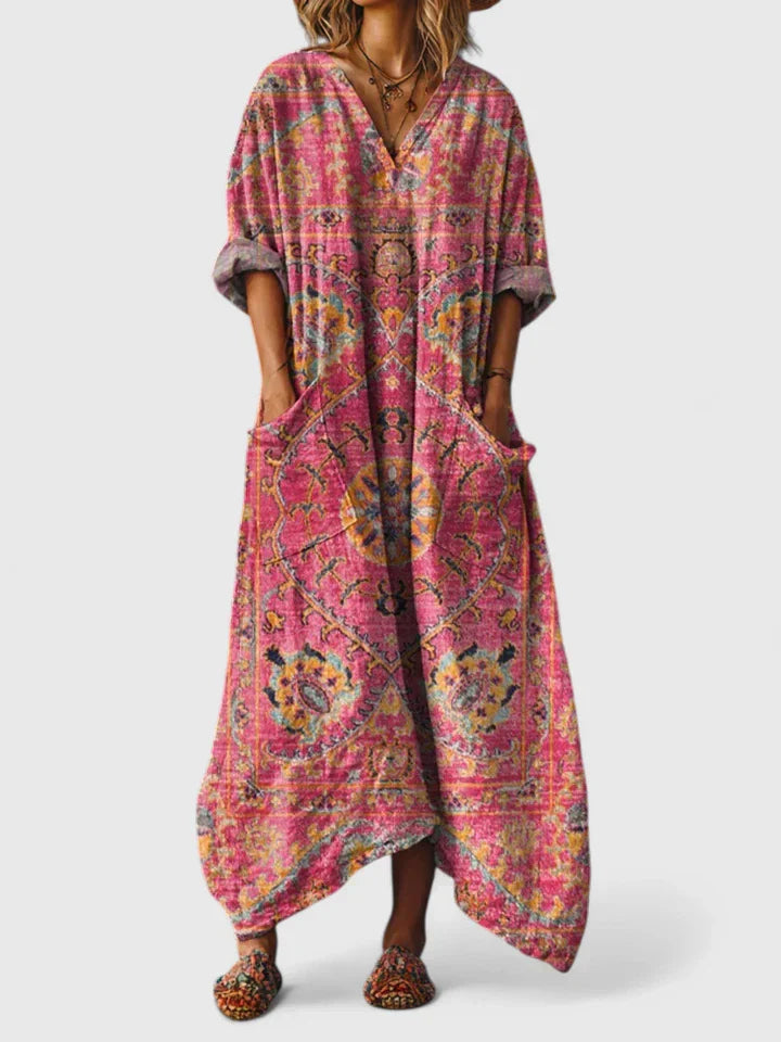 Mariana | Elegant Embroidered Relaxed-Fit Dress