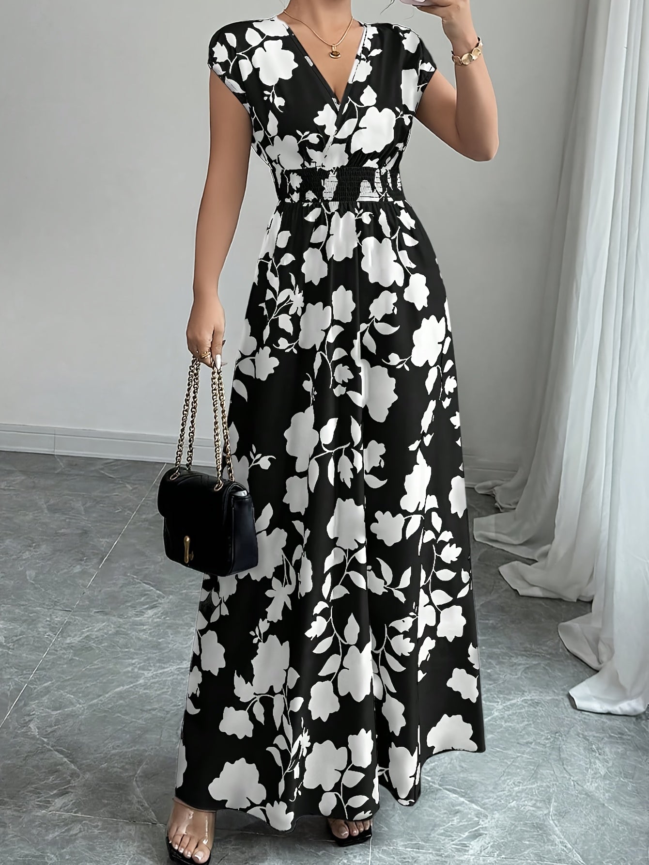 Clara | Elegant Floral Maxi Dress