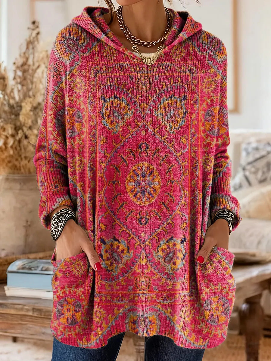 Caroline | Cosy Hooded Knit Jumper