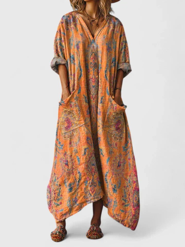 Mariana | Elegant Embroidered Relaxed-Fit Dress
