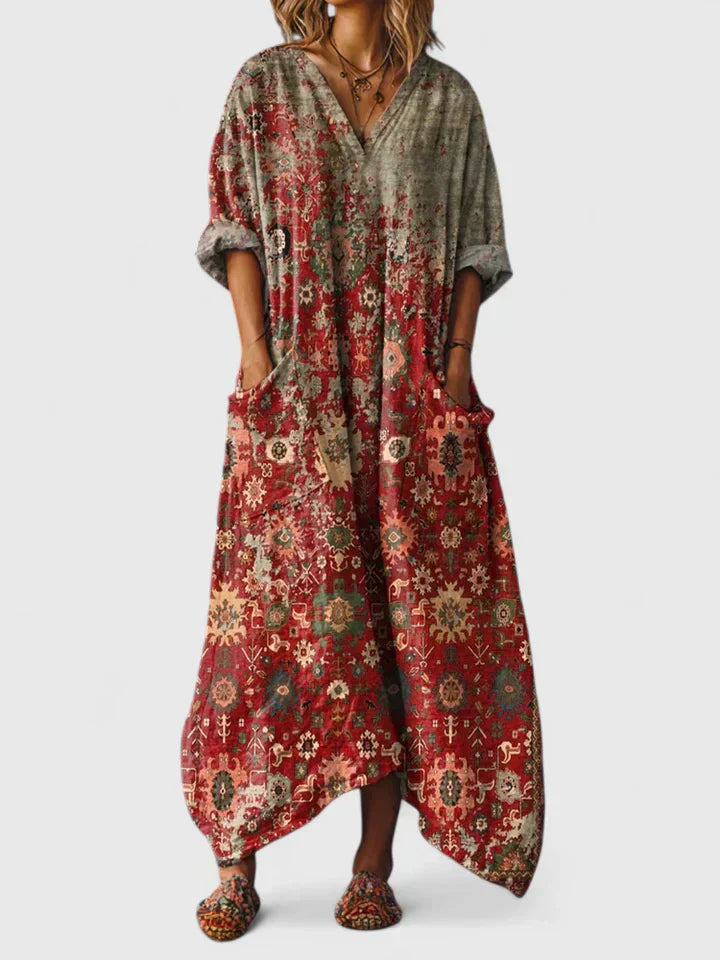 Mariana | Elegant Embroidered Relaxed-Fit Dress