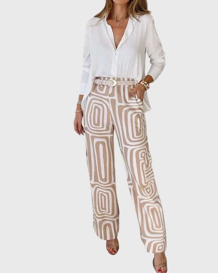 June | Stylish Pants + Free Blouse & Belt