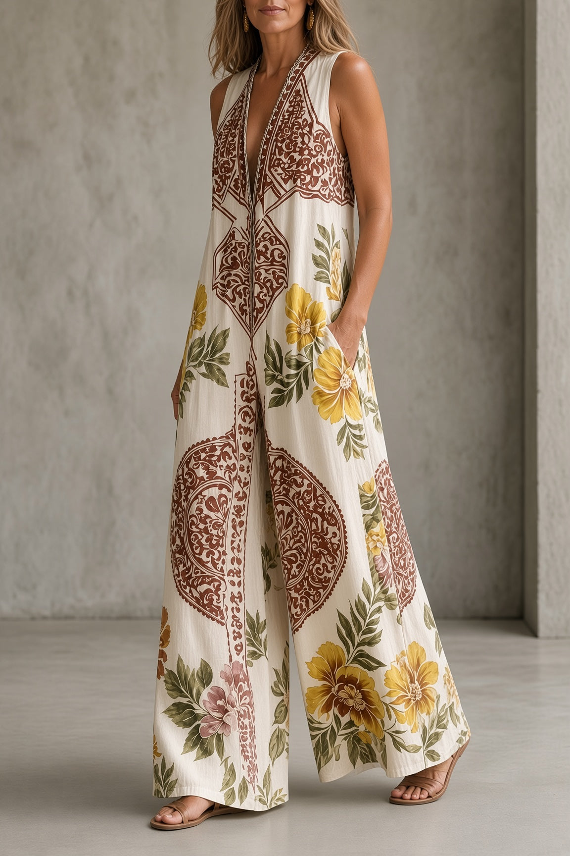 Natalie | Vintage-Inspired Flowing Jumpsuit