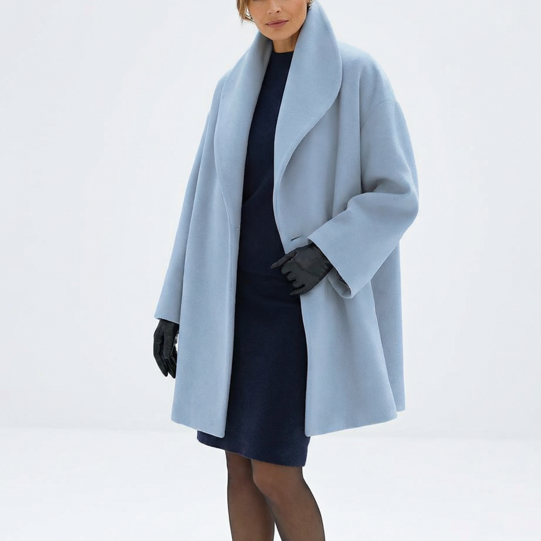 Emma | Windproof Wool Jacket with Shawl Collar