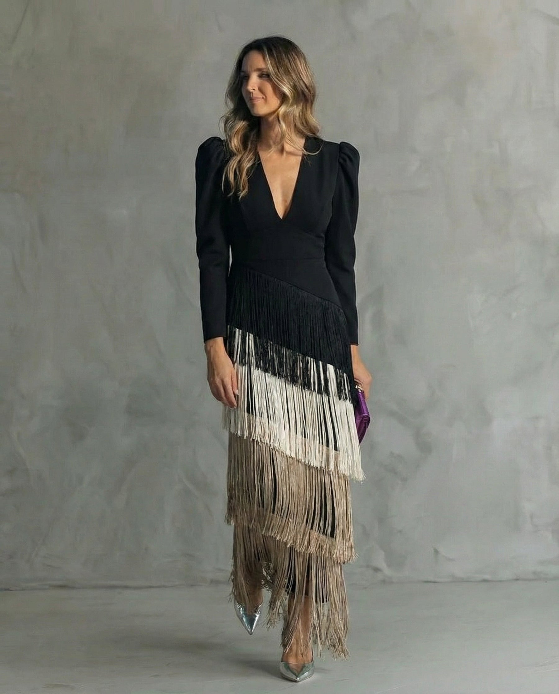 Giselle | Fringed Evening Dress