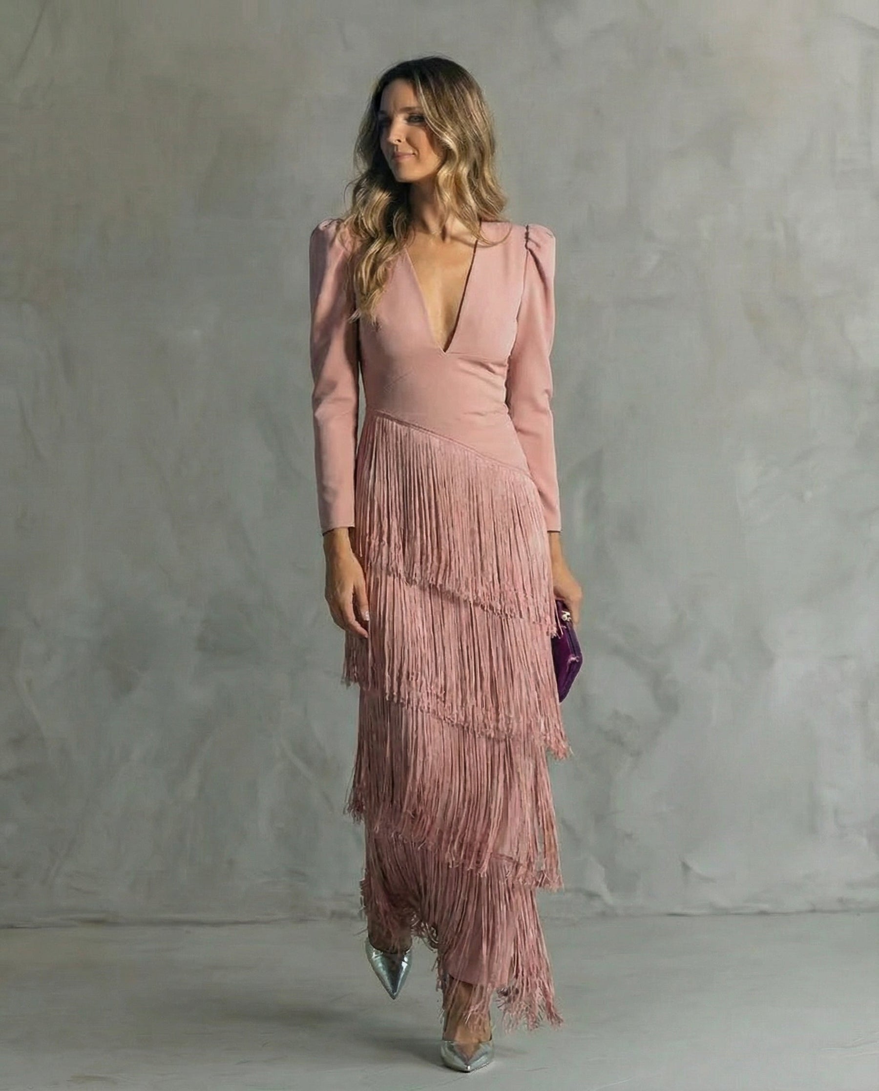 Giselle | Fringed Evening Dress