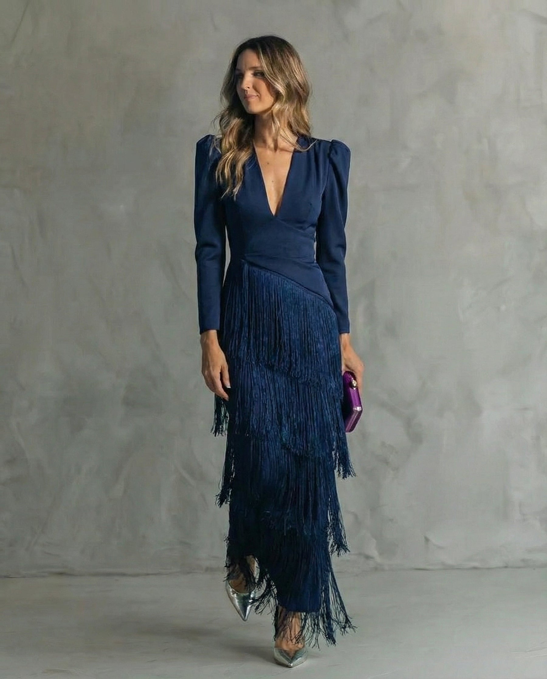 Giselle | Fringed Evening Dress