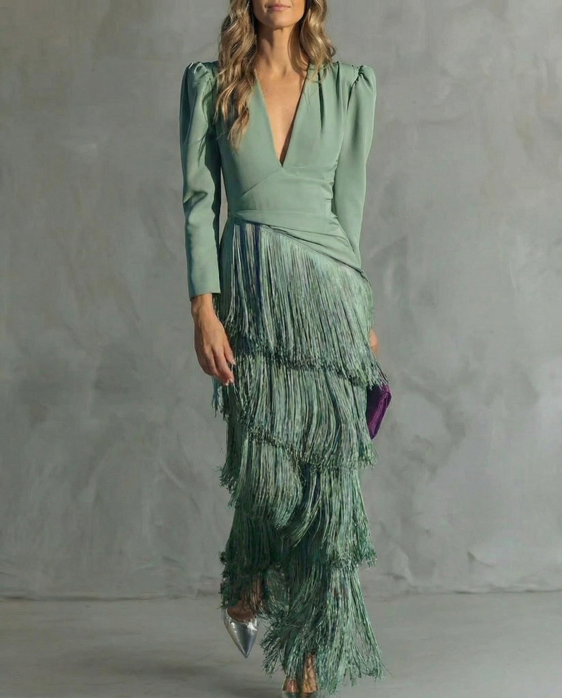 Giselle | Fringed Evening Dress