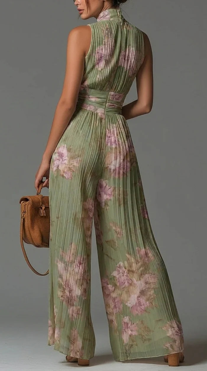 Hailey | Pleated Chiffon Jumpsuit