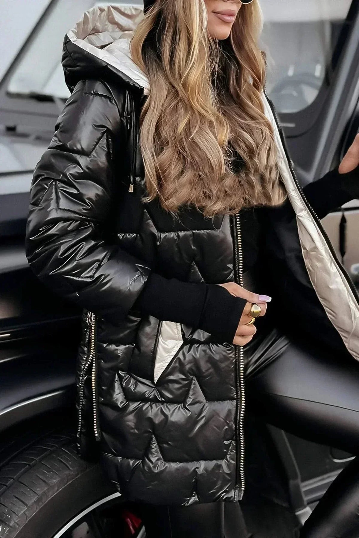 Fleur | Padded Hooded Statement Overcoat