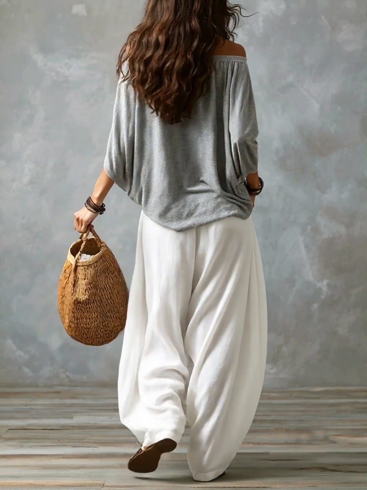 Morgane | Off-Shoulder Top & Wide-Leg Trouser Two-Piece Set