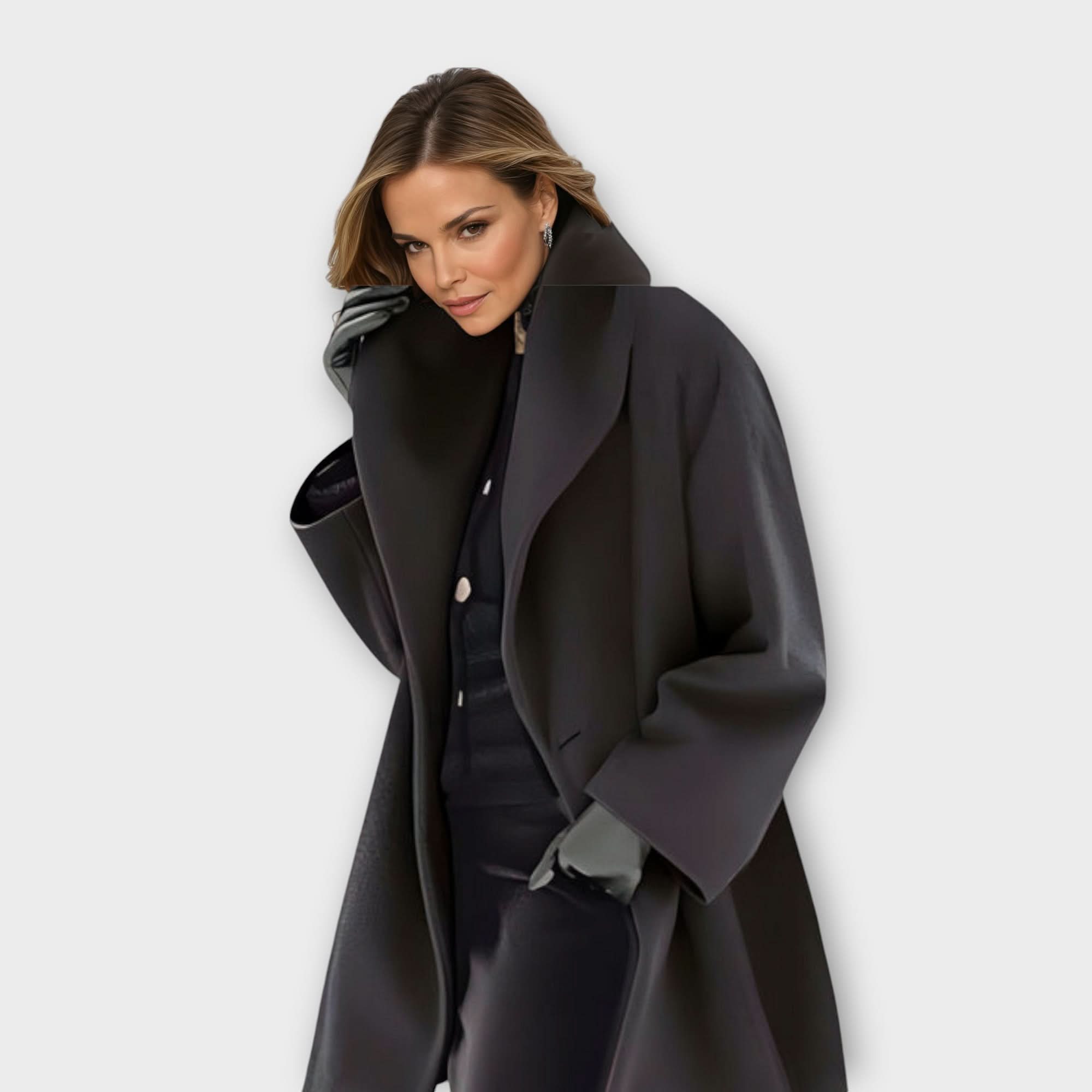 Emma | Windproof Wool Jacket with Shawl Collar