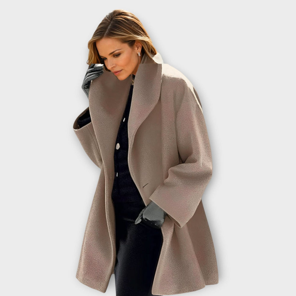 Emma | Windproof Wool Jacket with Shawl Collar