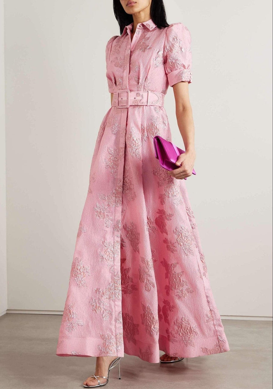 Anneliese | Belted Floral Gown