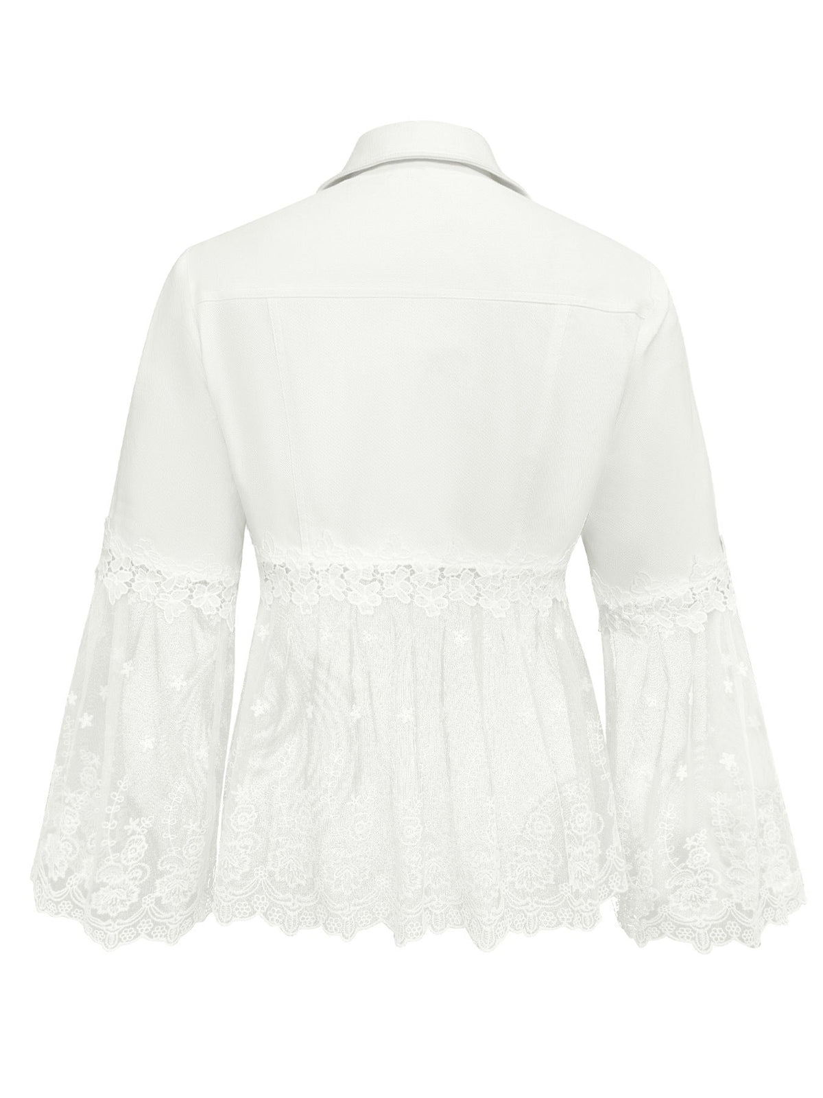 Sunnelace | Lace-Panel Three-Quarter Sleeve Jacket