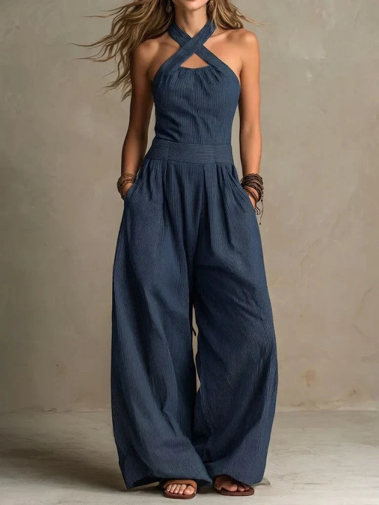 Bianca | Jumpsuit with an Elegant Crossed Neckline