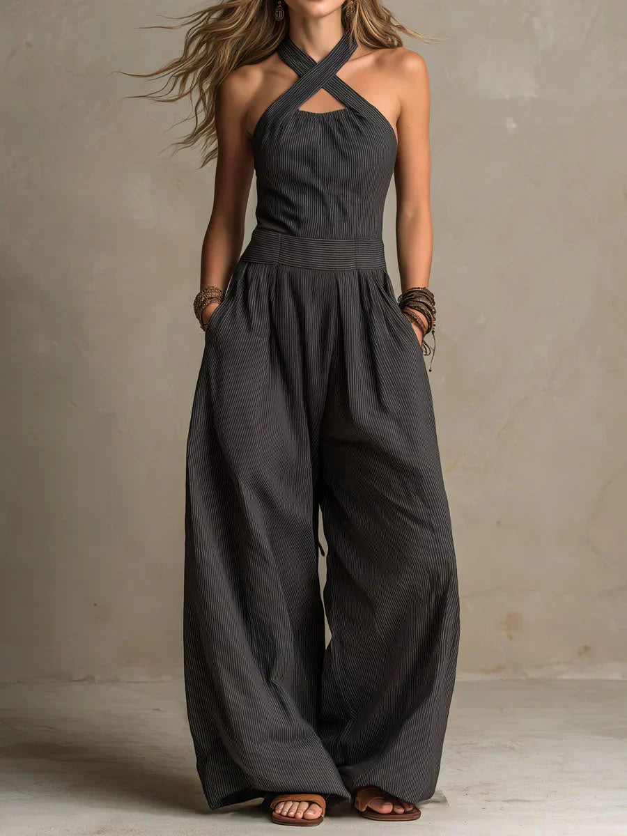 Bianca | Jumpsuit with an Elegant Crossed Neckline