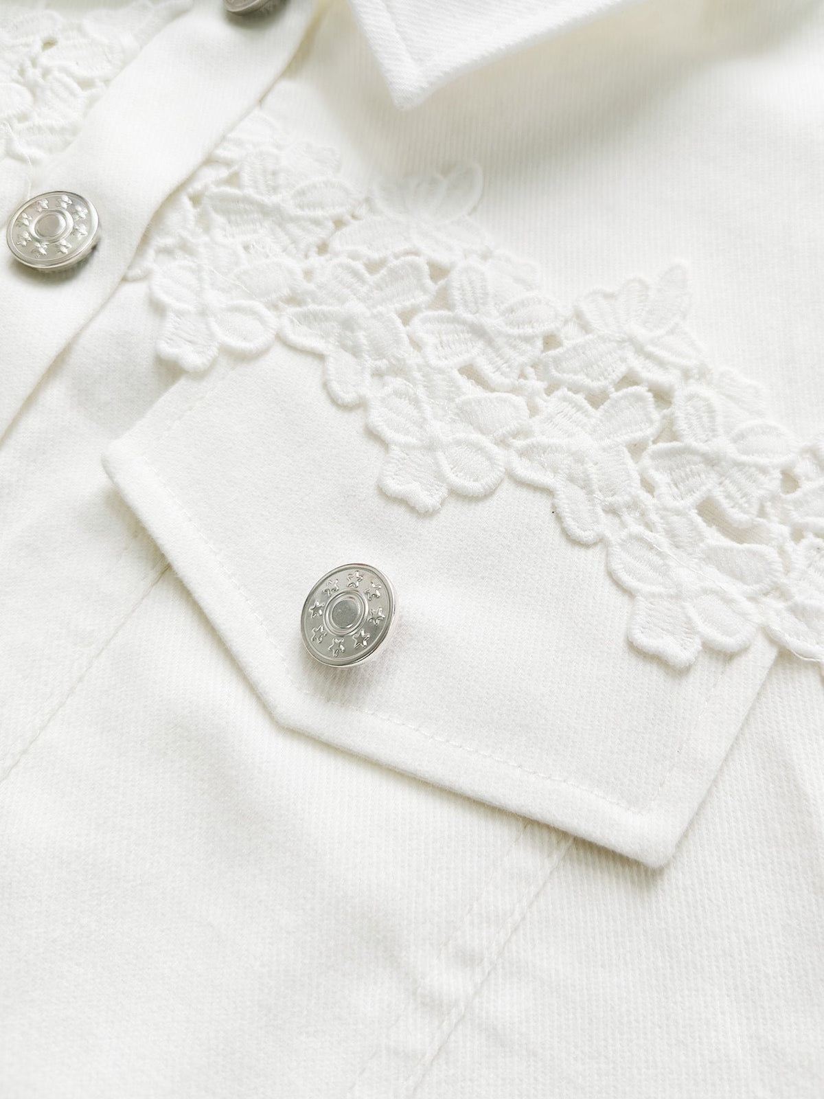 Sunnelace | Lace-Panel Three-Quarter Sleeve Jacket