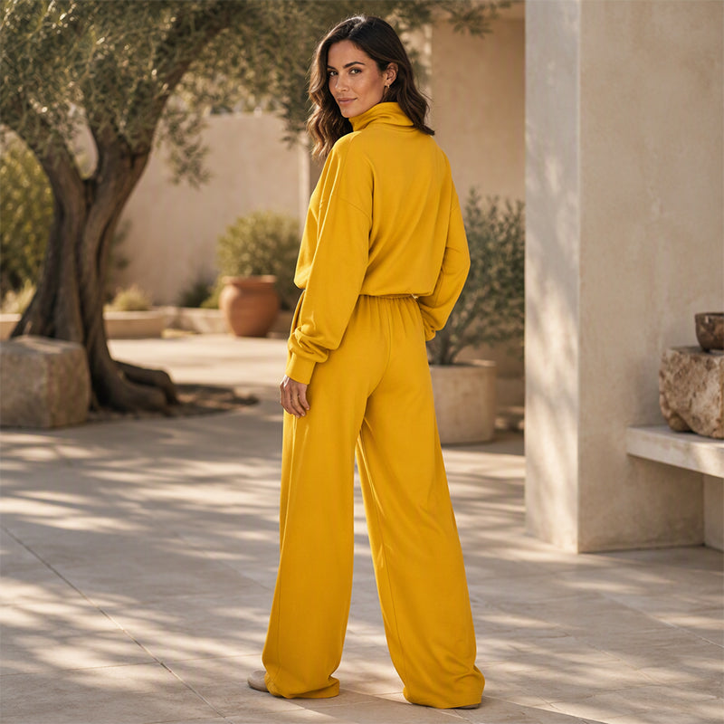 Dorothy | Turtleneck Wide-Leg Two-Piece Set