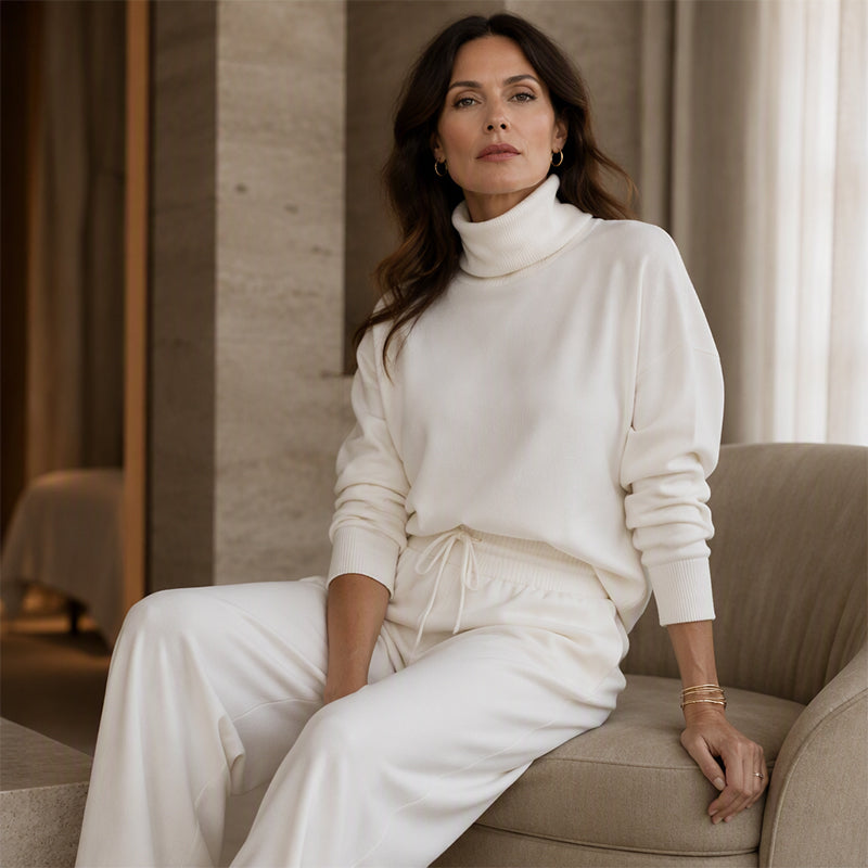 Dorothy | Turtleneck Wide-Leg Two-Piece Set