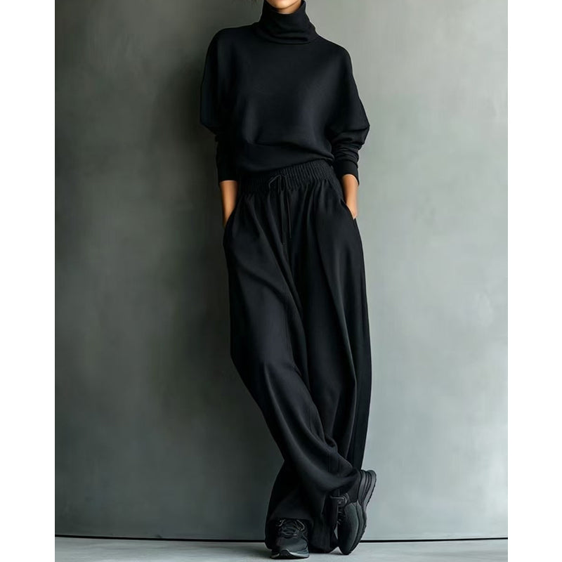 Dorothy | Turtleneck Wide-Leg Two-Piece Set