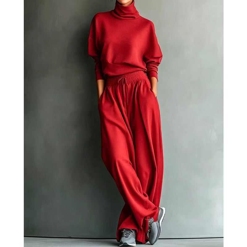 Dorothy | Turtleneck Wide-Leg Two-Piece Set