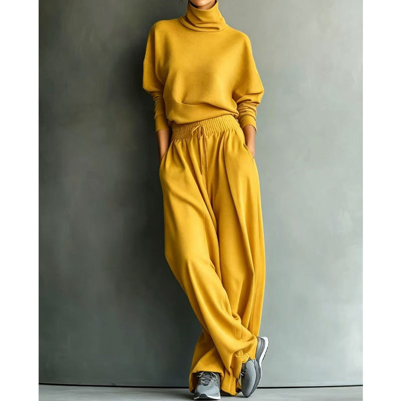 Dorothy | Turtleneck Wide-Leg Two-Piece Set