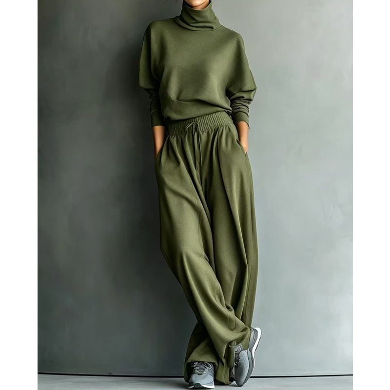 Dorothy | Turtleneck Wide-Leg Two-Piece Set