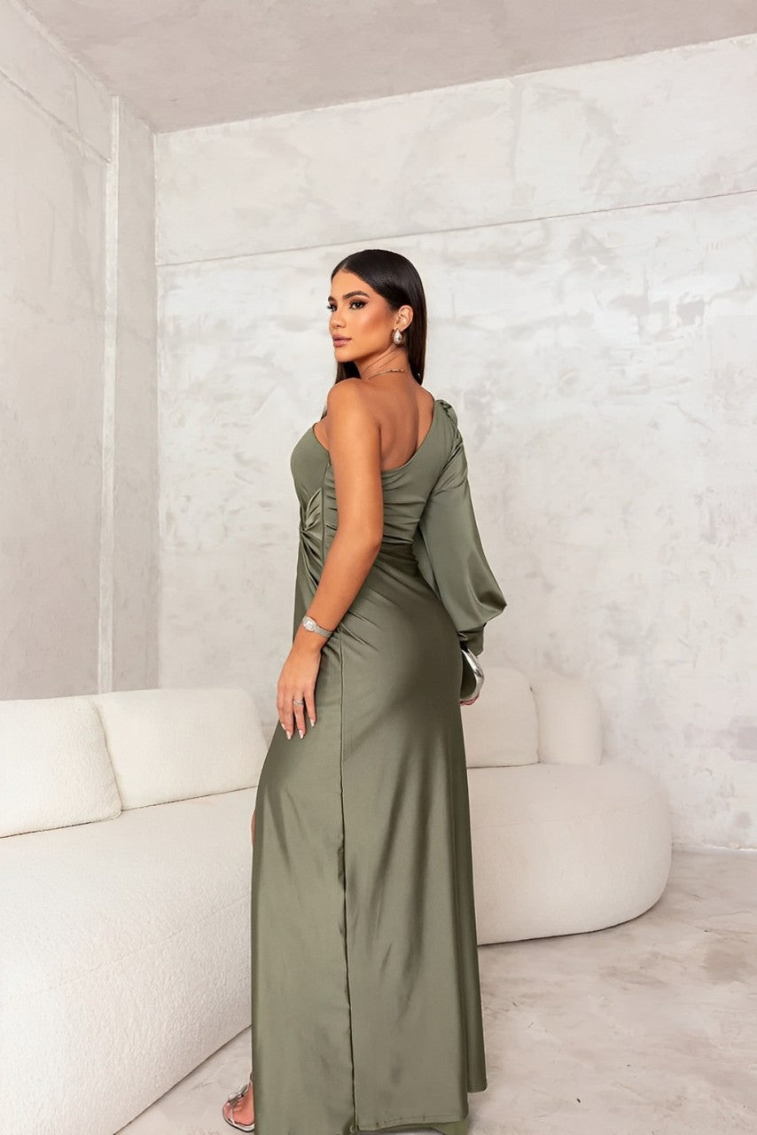 Clementine | Draped One-Shoulder Evening Gown